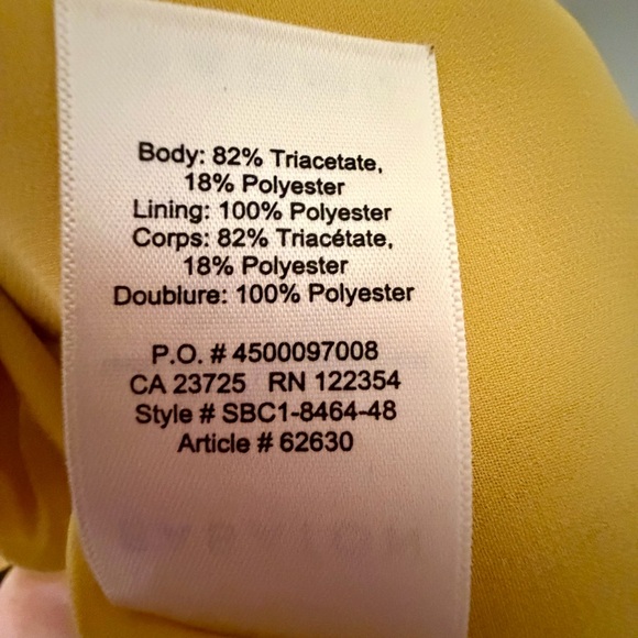 Babaton Patricio Dress – Women’s Size 6 – Aritzia Yellow / Mustard - Picture 9 of 12